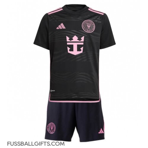 Inter Miami Fußballbekleidung Auswärtstrikot Kinder 2024-25 Kurzarm (+ kurze hosen)